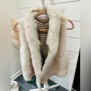 Gushlow & Cole Handmade Responsible  Sherling & Alpaca wool fur Vest in cream